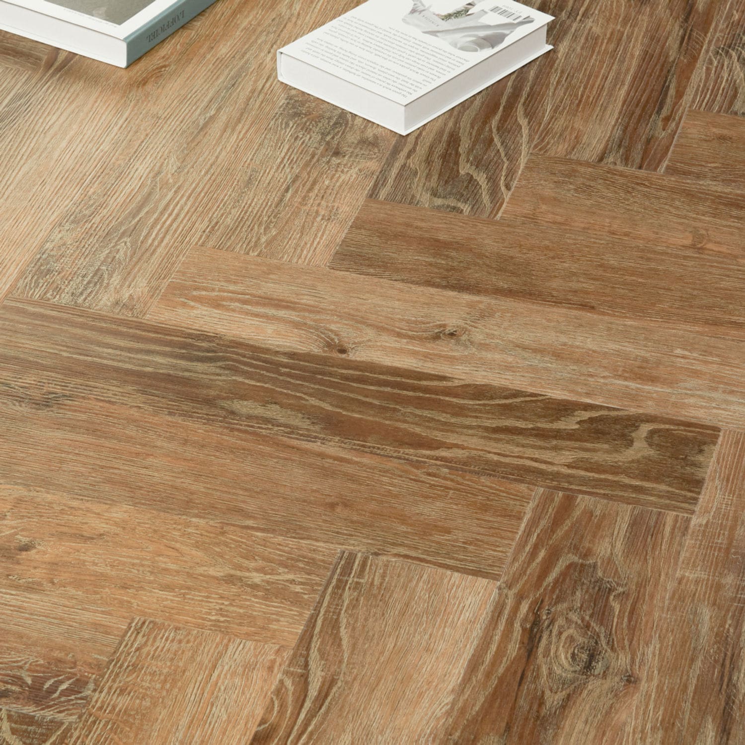 Bodo Herringbone SPC Norwegian Oak Luxury Vinyl Flooring (LVT